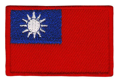 au09★Taiwan Flagge Klein Flag Republik China Aufnäher Bügelbild Patch 4,5 x 3 cm