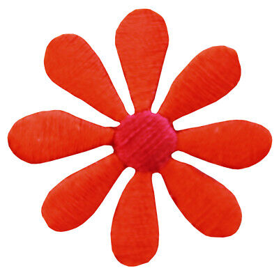 ao19★Blüte klein Rot Blume Aufnäher zum aufbügeln Bügelbild Patch 3,5 x 3,5 cm