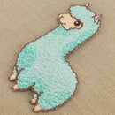 ag23★Lama Türkis Alpaka Aufnäher Bügelbild Applikation Patch Flicken 5 x 8 cm-2