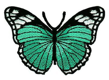 af18★Schmetterling Aufnäher zum aufbügeln Applikation Bügelbild Patch 7,5 x 5 cm