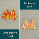 ag19★Feuer Flamme Aufnäher zum aufbügeln Bügelbild Patch Flicken 9,6 x 8,4 cm-5