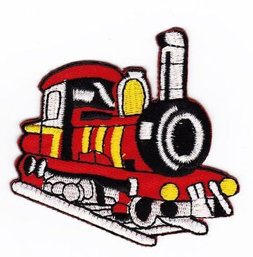 an31★Lokomotive Aufnäher Bügelbild Applikation Patch Lok Eisenbahn 7,5 x 7,0 cm
