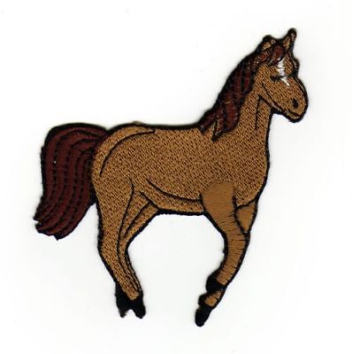 an33★Pferd Stute Aufnäher zum aufbügeln Bügelbild Applikation Reiten 8 x 9,5 cm