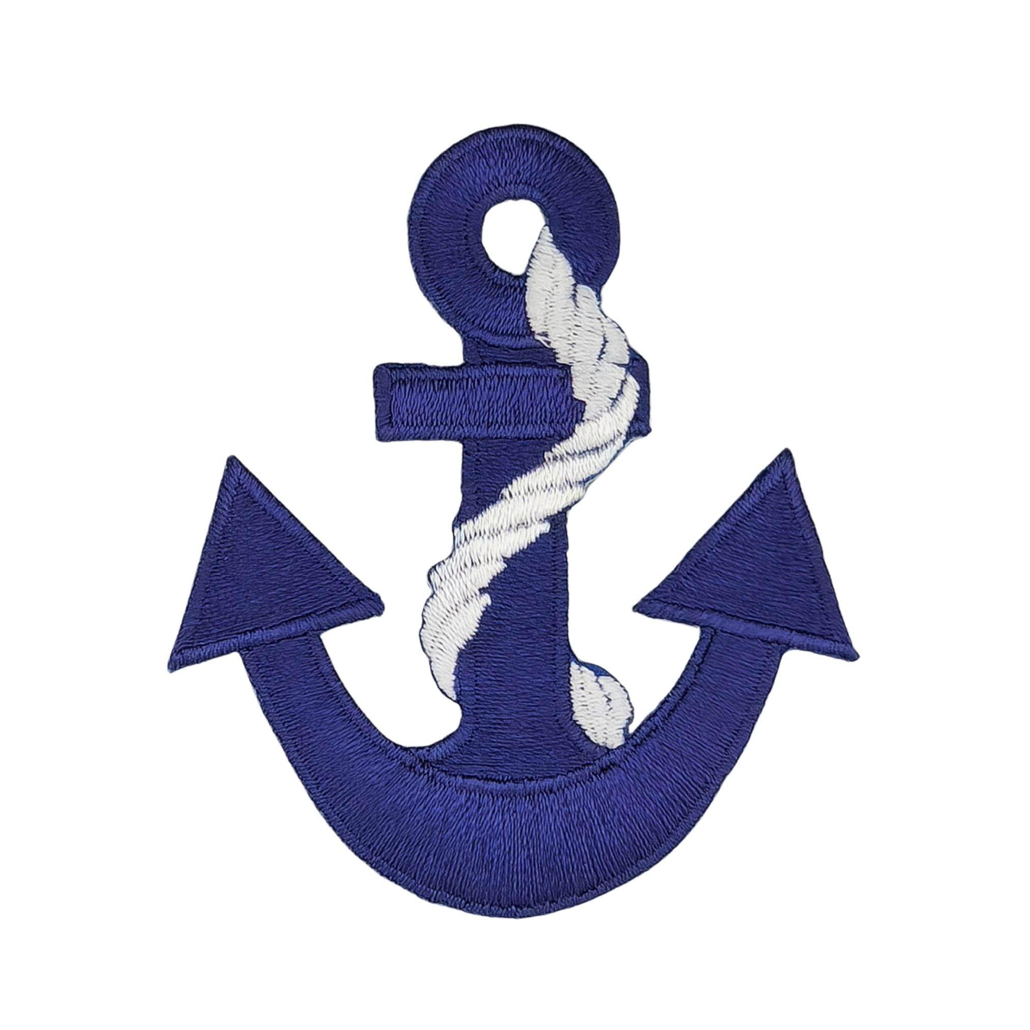 #af03 Anchor Blue Rockabilly Ship Anchor Patch Application Iron-On Patch Size 6.0 x 7.0 cm