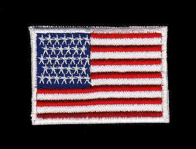 au23★Flagge USA Aufnäher Bügelbild Patch Bügelflicken Applikation 7,9 x 4,9 cm