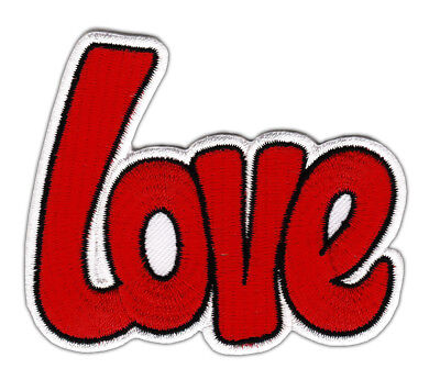 an11★LOVE Rot Aufnäher zum aufbügeln Bügelbild Applikation Patch 7,9 x 6,7 cm