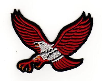 af63★Adler Rot Vogel Aufnäher zum aufbügeln Bügelbild Applikation Patch 8 x 6 cm