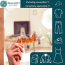 ak02★Feuer Flamme Aufnäher zum aufbügeln Bügelbild Patch Flicken 12,2 x 5,6 cm-6