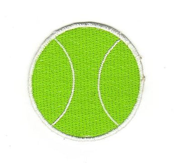 af70★Tennis Ball Aufnäher zum aufbügeln Bügelbild Patch Applikation 4,5 x 4,5 cm