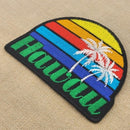 ag25★Hawaii Aufnäher Palme Bügelbild Applikation Patch Flicken 7,3 x 5,5 cm-2