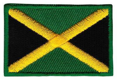 ah75★Jamaika Flagge Klein Reggae Aufnäher aufbügeln Bügelbild Patch 4,5 x 3 cm