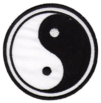 au65★Yin Yang Aufnäher zum aufbügeln Bügelbild Patch Applikation 7,8 x 7,8 cm