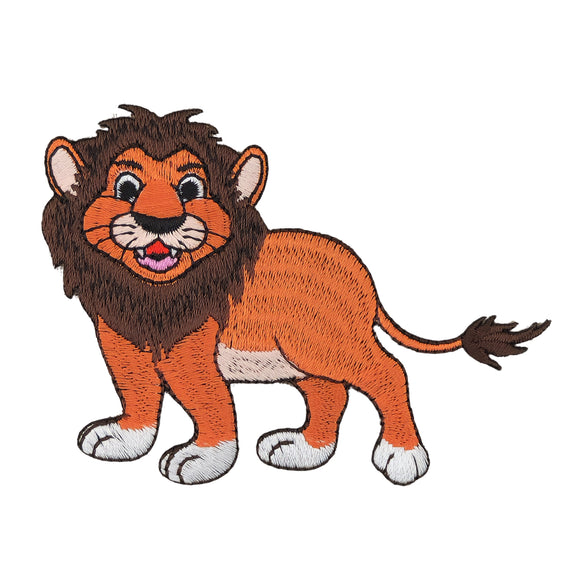 #ab70 - Löwe Aufnäher zum aufbügeln Bügelbild Bügelpatch Patch Flicken 9,9 x 7,4 cm