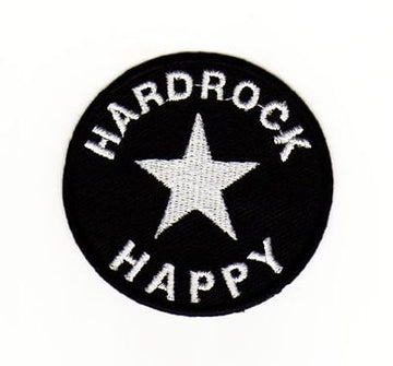 ag97★Hard Rock Happy Star Patch Iron-On Application Patch 6 x 6 cm