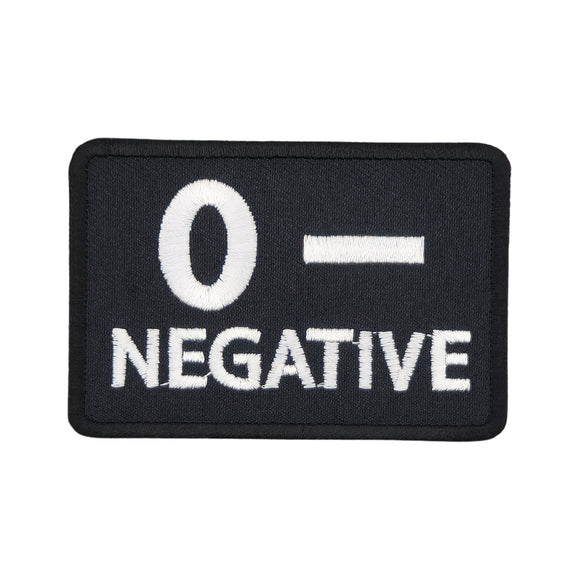 #be30 Blutgruppe 0 - Negativ Null Aufnäher Bügelbild Applikation Patch Größe 7,5 x 5,0 cm