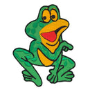 #aa54 Frosch Grün Aufnäher Bügelbild Applikation Patch Größe 8,5 x 7,0 cm-1