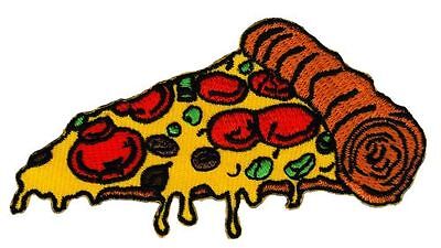 ag54★Pizza Käse Aufnäher zum aufbügeln Bügelbild Applikation Patch 8,7 x 4,6 cm