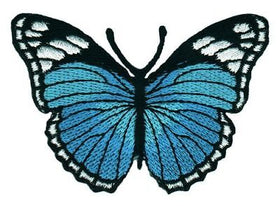 af19★Schmetterling Aufnäher zum aufbügeln Applikation Bügelbild Patch 7,5 x 5 cm