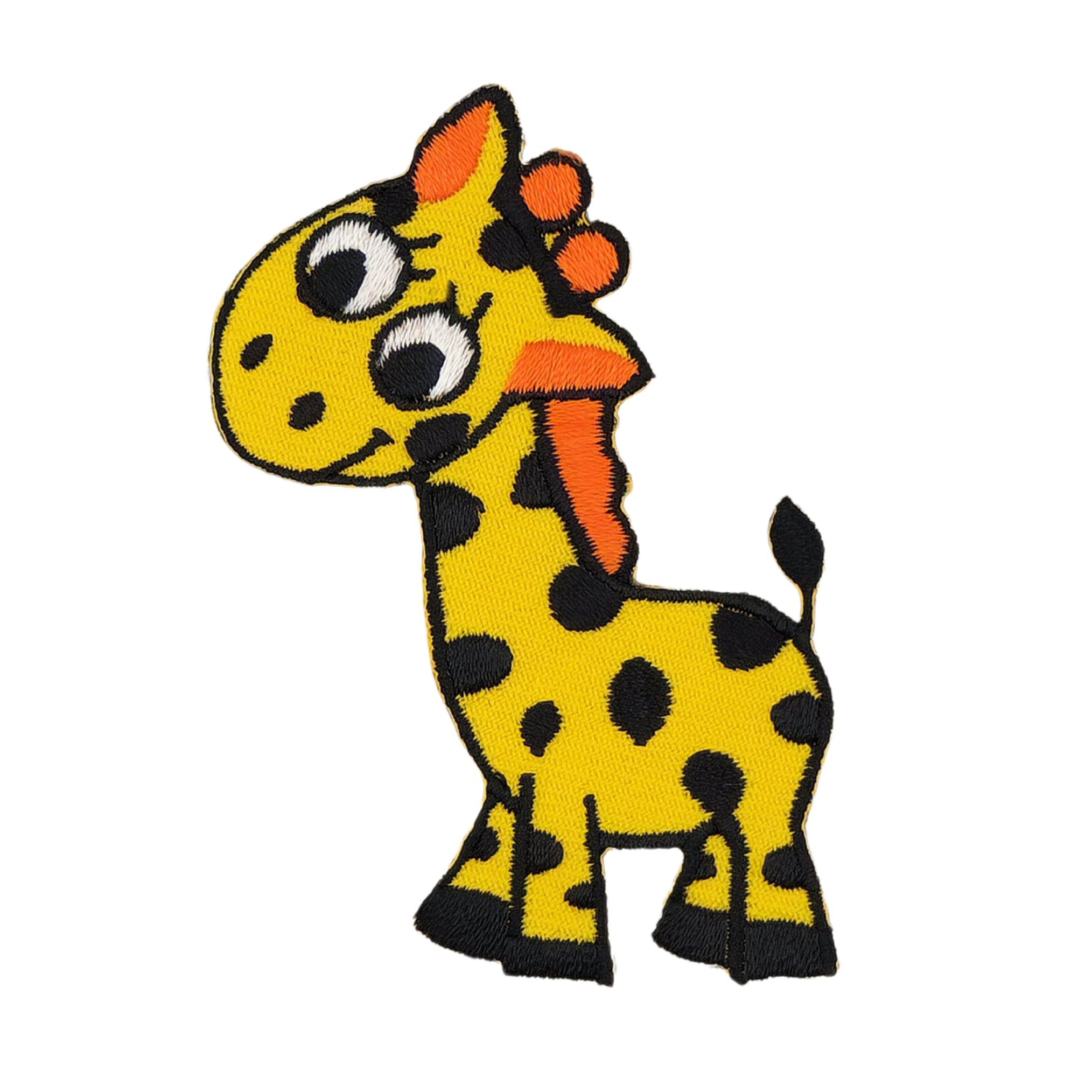 #aa40 Giraffe Yellow Children's Patch Iron-On Application Patch Size 5.5 x 7.8 cm