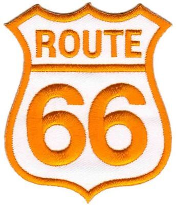 bc02★Route 66 Biker Aufnäher Bügelbild Applikation Patch Motorrad USA 7 x 8 cm