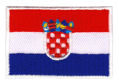 au10★Kroatien Flagge Klein Aufnäher zum aufbügeln Bügelbild Patch 4,7 x 3,2 cm