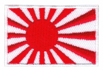 ao23★Japan Flagge Klein Aufnäher zum aufbügeln Bügelbild Patch Neu 4,5 x 3 cm