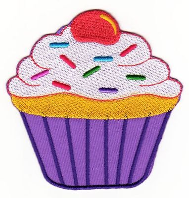 ah32★Muffin Cup Cake Aufnäher zum aufbügeln Bügelbild Applikation Patch 8 x 8 cm