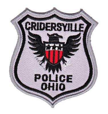 as11★Cridersville Ohio Police Aufnäher Bügelbild Patch Fasching Neu 6,5 x 7,5 cm