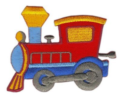 an51★Lokomotive Gestickt Aufnäher Patch Bügelbild Applikation Lok 8,5 x 6,4 cm