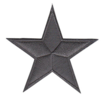 an17★Stern Grau Aufnäher zum aufbügeln Bügelbild Applikation Patch Star 9 x 9cm