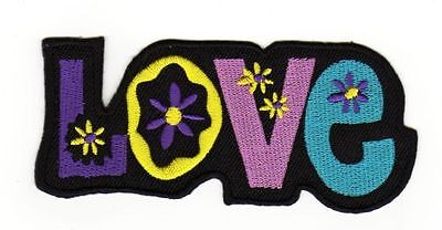 af95★LOVE Aufnäher zum aufbügeln Bügelbild Flicken Patch Applikation 11 x 4,8 cm