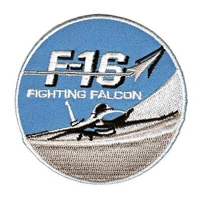 be08★F-16 Fighting Falcon Aufnäher Bügelbild Patch Jet Flugzeug Flicken 9 x 9 cm