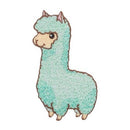 ag23★Lama Türkis Alpaka Aufnäher Bügelbild Applikation Patch Flicken 5 x 8 cm-1