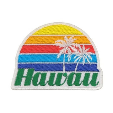 ak40★Hawaii Aufnäher Palme Bügelbild Applikation Patch Flicken 7,3 x 5,5 cm