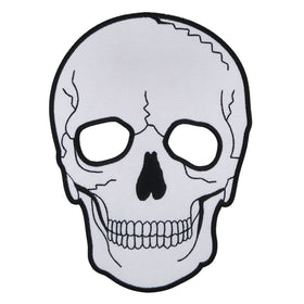 #Backpatch #46 White Skull Biker Back Patch Back Patch Size 15.5 x 21 cm