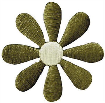 as87★Blüte klein Grün Blume Aufnäher zum aufbügeln Bügelbild Patch 3,5 x 3,5 cm