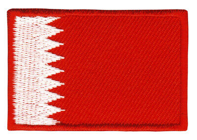 ak54★Bahrain Flagge Klein Aufnäher zum aufbügeln Bügelbild Patch 4,9 x 3,3 cm