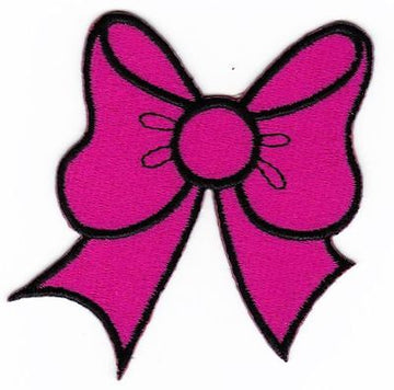 ak88★Schleife Aufnäher zum aufbügeln Bügelbild Applikation Patch Neu 7 x 7,2 cm