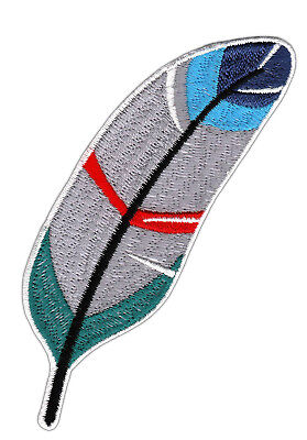 an04★Feder Indianer Aufnäher aufbügeln Bügelbild Applikation Patch 11,6 x 3,7 cm