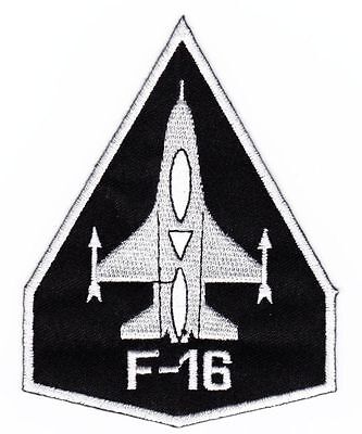 am21★F-16 Düsen-Jet Aufnäher Bügelbild Patch Applikation USA Flugzeug 8,5 x 11cm