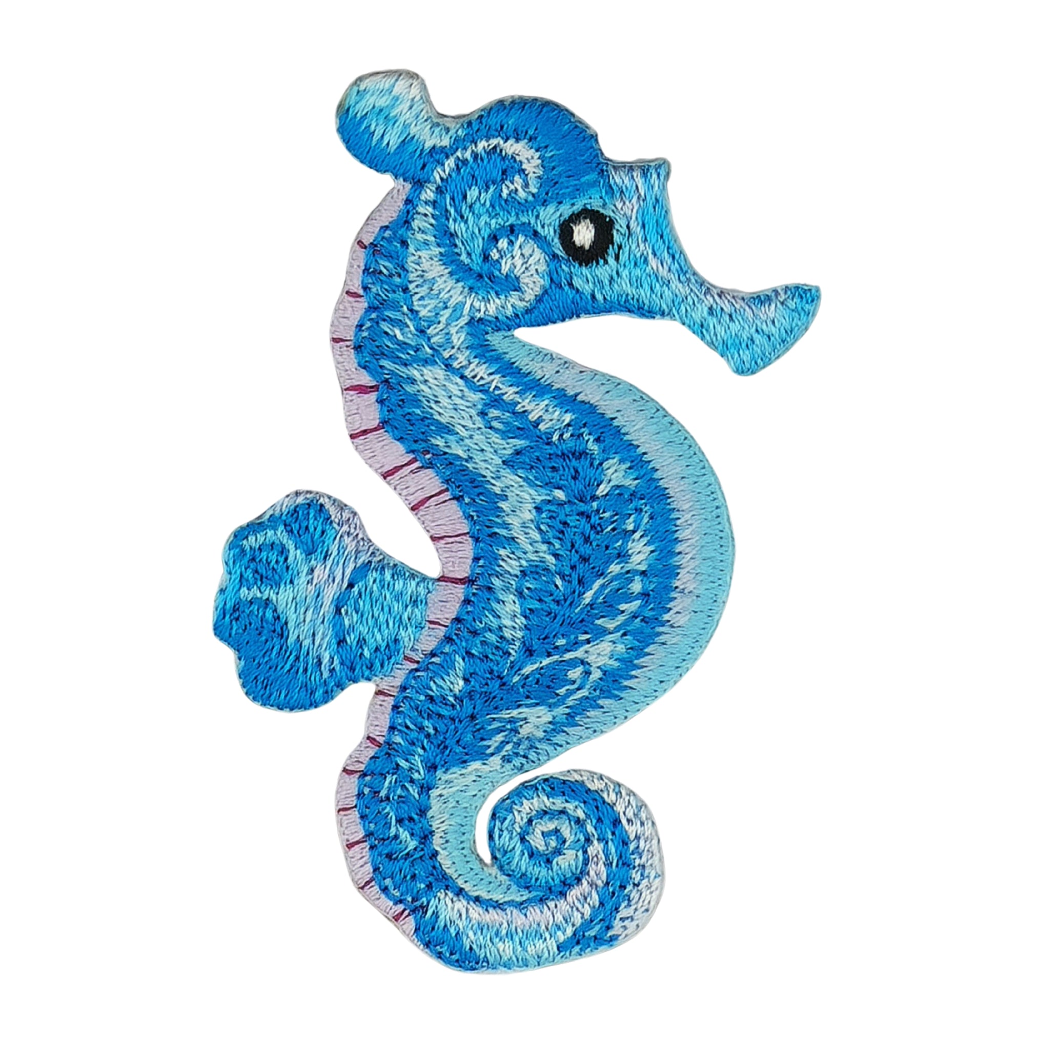 #an95 Seahorse Blue Patch Application Iron-On Patch Size 7.2 x 4.9 cm