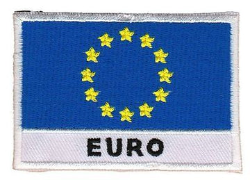 bb72★Flagge EU Euro Europa Aufnäher zum aufbügeln Bügelbild Patch Neu 7 x 4,8 cm