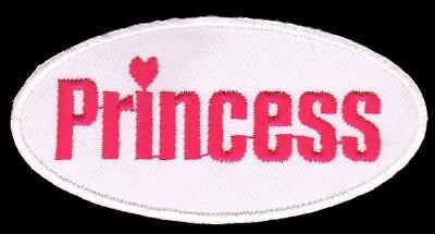 bb97★Princess Prinzessin Aufnäher zum aufbügeln Bügelbild Patch Neu 8,5 x 4,4 cm