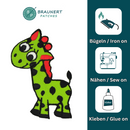 #aa38 Giraffe Grün Kinder Aufnäher Bügelbild Applikation Patch Größe 5,5 x 7,8 cm-2