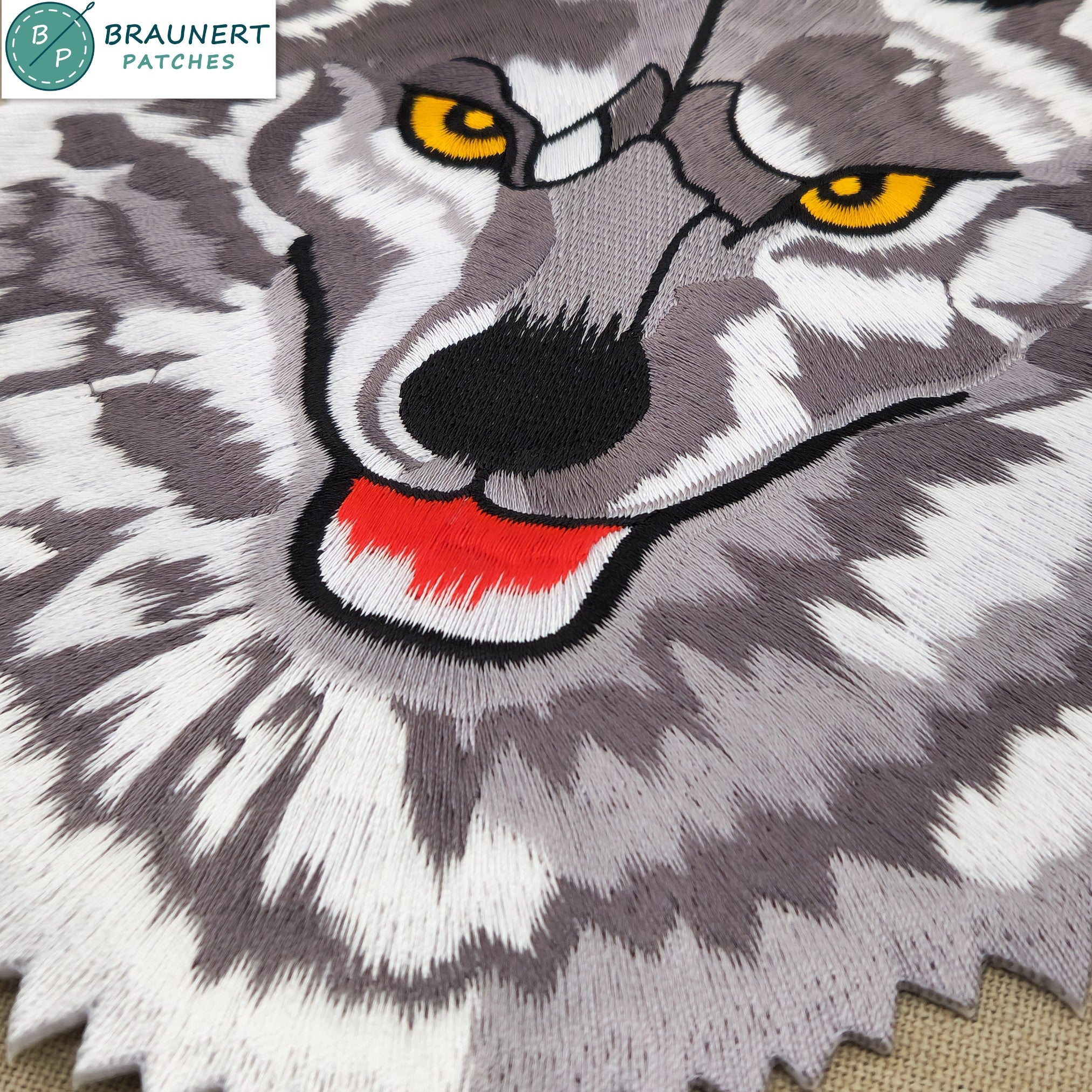 #Backpatch #01 Wolf Grey Back Patch Large 20 x 22 cm - 0