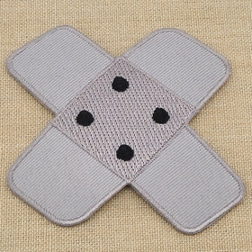 #ah97 Plaster Grey Trouser Plaster Patch Iron-On Application Patch Size 7.5 x 7.0 cm - 0