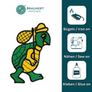 #aa53 Schildkröte Grün Aufnäher Bügelbild Applikation Patch Größe 4,8 x 8,4 cm-2