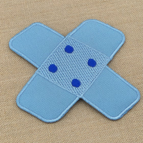 #bg08 Plaster Blue Light Blue Trouser Plaster Patch Iron-On Application Patch Size 7.5 x 7.0 cm - 0