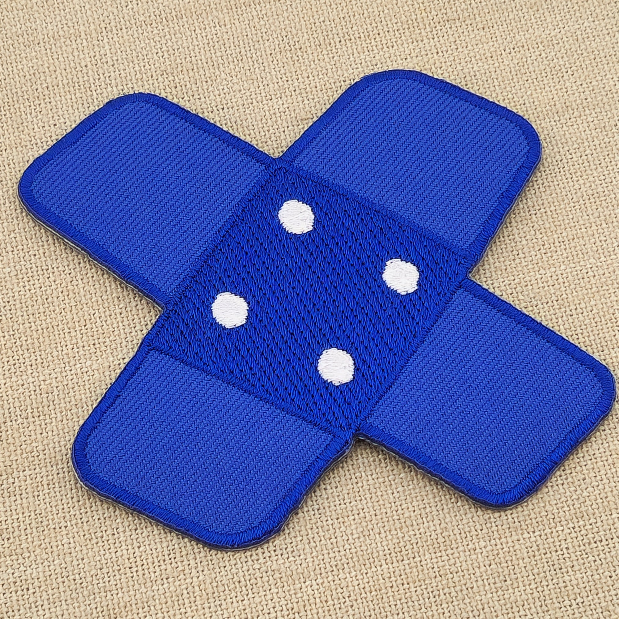 #ah96 Pflaster Blau Dunkelblau Hosenpflaster Flicken Aufnäher Bügelbild Applikation Patch Größe 7,3 x 7,3 cm - 0