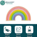 Rosa Regenbogen Aufnäher Symbole Bügeleisen Nähmaschine Kleber